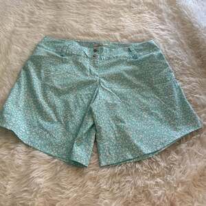 Adidas Womens Aqua & White Print Golf Shorts Size 4